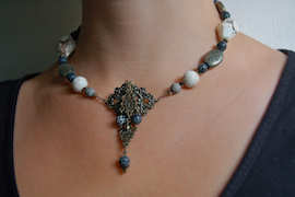 Egyptian White Turquoise Necklace